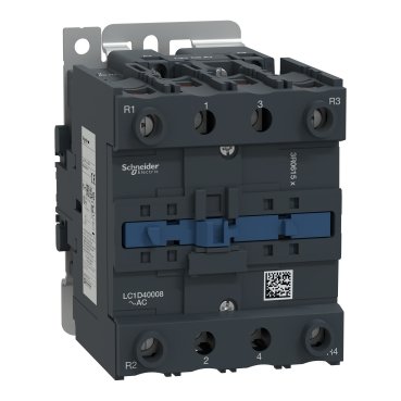 LC1D40008E7 - TeSys D contactor - 4P(2 NO + 2 NC) - AC-1 <= 440 V 60 A - 48 V AC 50/60 Hz coil