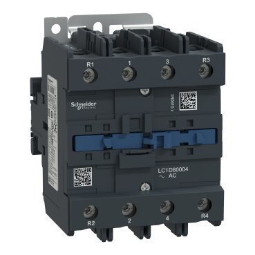 LC1D80004E7 - TeSys D contactor - 4P(4 NO) - AC-1 - <= 440 V 125 A - 48 V AC 50/60 Hz coil