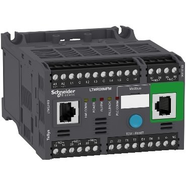 Schneider Electric - Motor Management, TeSys T, motor controller, Modbus, 6 logic inputs, 3 relay logic outputs, 0.4 to 8A, 100 to 240 VAC - LTMR08MFM
