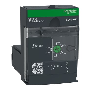Schneider electric - Advanced control unit, TeSys U, 1.25-5A, 3P motors, protection & diagnostic, class 10, coil 110-240V AC/DC - LUCB05FU