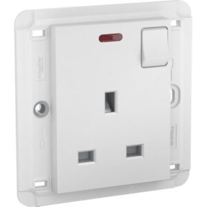 Schneider electric - Unica - 2 switched socket - 2P+E European - 13 A 250 V resistive - white - MGU5.016.18