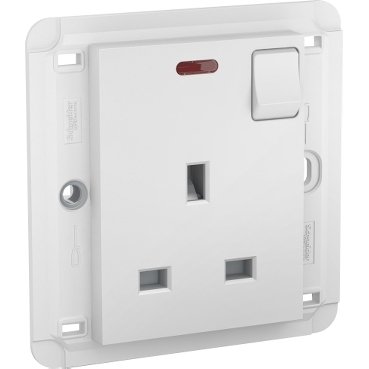 Schneider electric - Unica - 2 switched socket - 2P+E European - 13 A 250 V resistive - white - MGU5.016.18