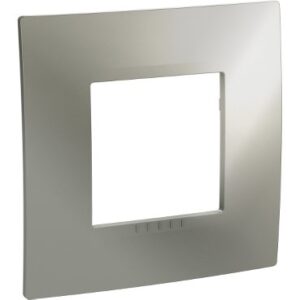 SCHNEIDER MGU66.002.39BS-Unica Top - cover frame - 1 gang - matt nickel/aluminium