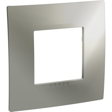 SCHNEIDER MGU66.002.39BS-Unica Top - cover frame - 1 gang - matt nickel/aluminium