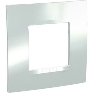 SCHNEIDER MGU66.002.92BS-Unica Top - cover frame - 1 gang - top white/aluminium
