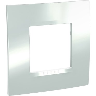 SCHNEIDER MGU66.002.92BS-Unica Top - cover frame - 1 gang - top white/aluminium