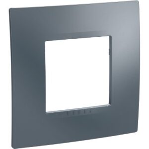 SCHNEIDER MGU66.002.97BS-Unica Top - cover frame - 1 gang - metal grey/aluminium