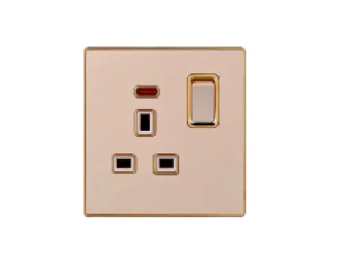 BS 13A Switched Socket+neon