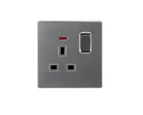 BS 13A switched socket+neon