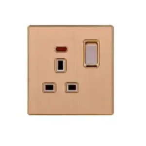 BS 13A Switched socket with neon