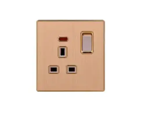 BS 13A Switched socket with neon