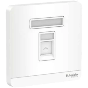 SCHNEIDER E8331RJS4_WE-1G Telephone Socket, Shuttered Wallplate