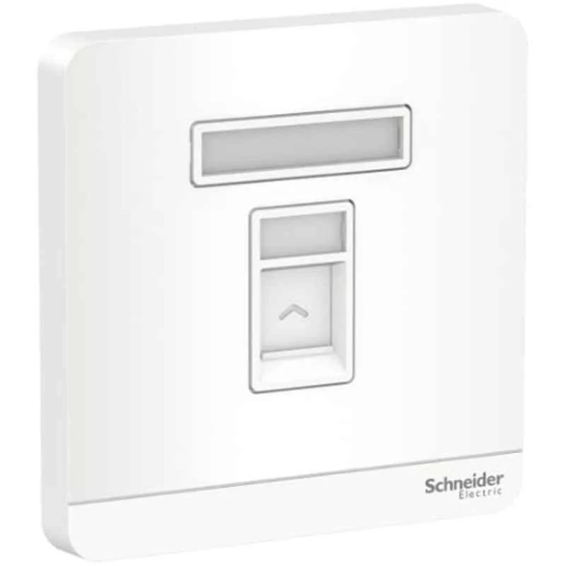 SCHNEIDER E8331RJS4_WE-1G Telephone Socket, Shuttered Wallplate
