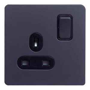 SCHNEIDER GU3410BRB- electric- Ultimate Screwless flat plate - switched socket - 1 gang - textured