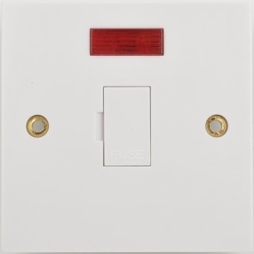 GNSPUR-Exclusive - fuse connection unit - neon indicator - 1 gang - white