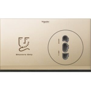 US727H_XCG-Universal Shaver Socket, 100/240VAC, Champagne Gold