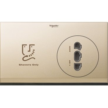 US727H_XCG-Universal Shaver Socket, 100/240VAC, Champagne Gold