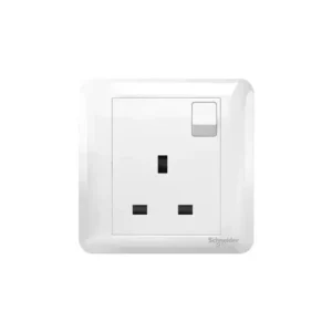 SCHNEIDER-A3G15_WE_G2-Affle Plus, 13A Single Gang Switched Socket, White
