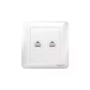 A3G32RJ5E_WE-Affle Plus - 2 Gang Telephone Socket, White
