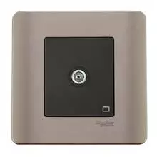 E8431TVSF_SZ - 1 Gang TV Socket Slave, 5-1000MHz, F Connection, Silver Bronze