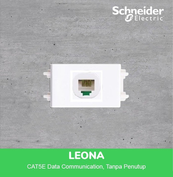 SCHNEIDER F30RJ5EM WE-Wiring LEONA DATA SOCKET CAT5E 1.5M SIZE (NO SHUTTER)
