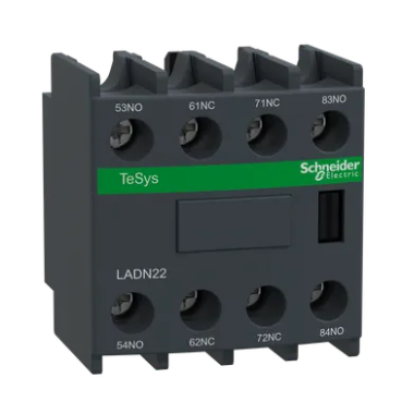 SCHNEIDER LADN22- Auxiliary contact block, TeSys D 2NO 2NC front mounting, screw terminals