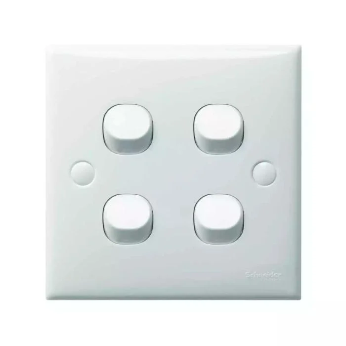 S-Classic 4 Gang 1 Way Switch White - E34/1/2AR WE