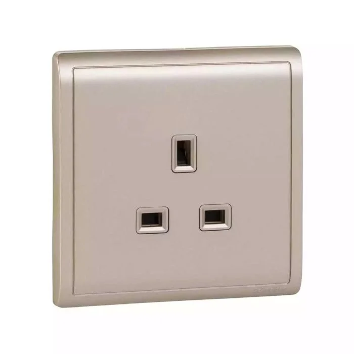 SCHNEIDER E82426_WG-Pieno 13A 250V 1 Gang Socket Wine Gold