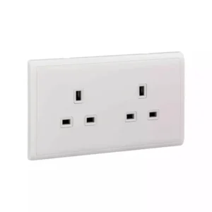 SCHNEIDER E82T426_WE-Pieno 13A 250V 2 Gang Socket White
