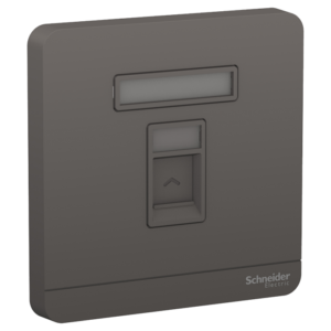 SCHNEIDER E8331RJS4_DG-Telephone Socket, Dark Grey