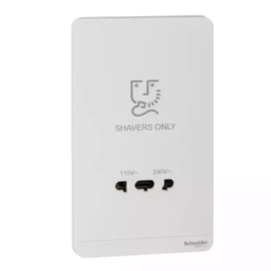 SCHNEIDER E83T727V_WE-AvatarOn, shaver socket, 115/240V, 20VA, White