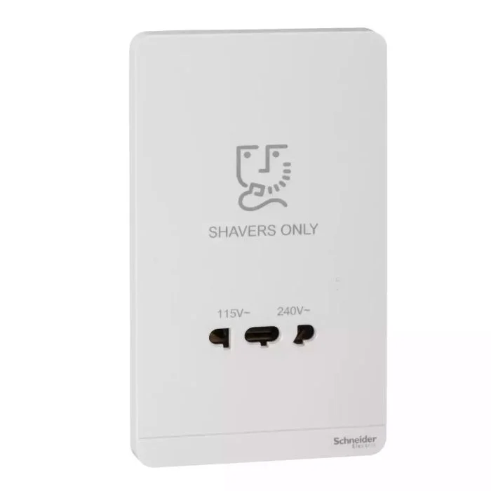 SCHNEIDER E83T727V_WE-AvatarOn, shaver socket, 115/240V, 20VA, White