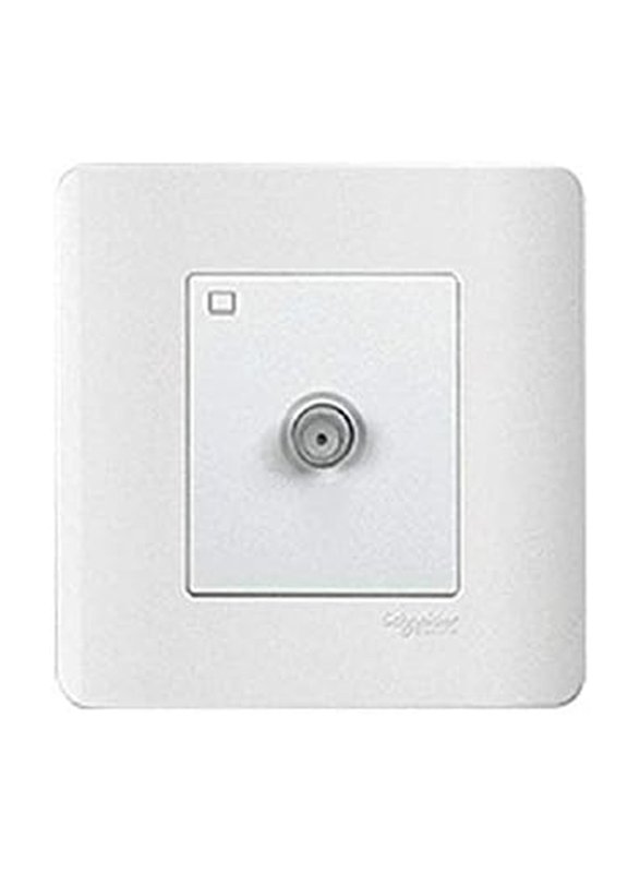SCHNEIDER E8431TVMF_WE-TV Socket, ZENcelo, Master, 1 Gang, 5-1000MHz, F Connection, White
