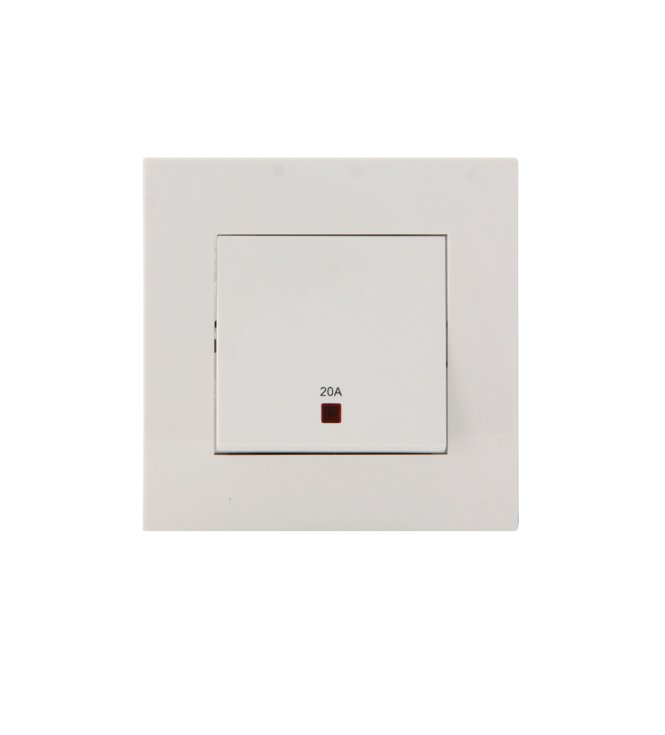 1 Gang Double Pole Switch with Neon and Earth