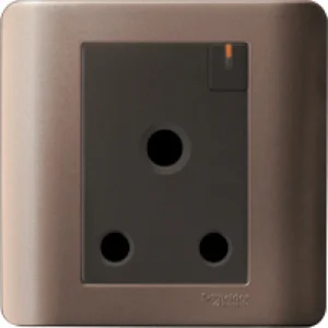 Schneider Zencelo 15A 1 gang 3 round pin switched socket